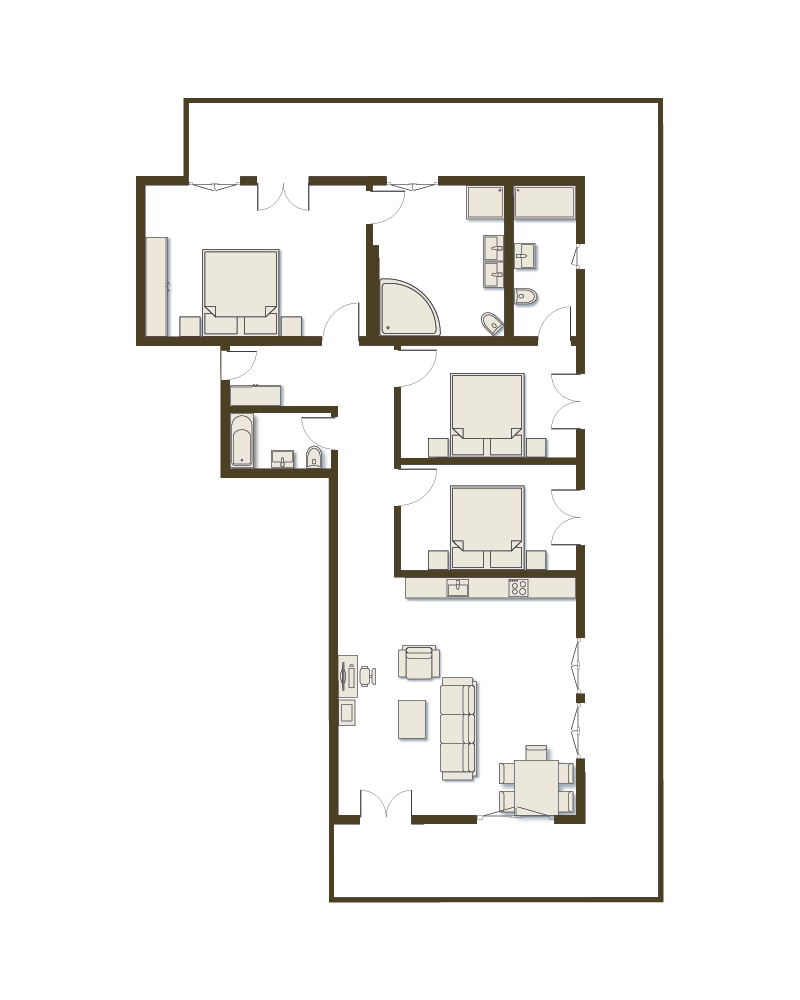 Apartment / Chalet Rosat - niv Ground floor